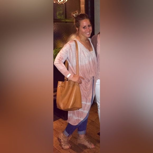 SWELL PINK WRAP STYLE HI LOW SHIRT - Picture 2 of 5